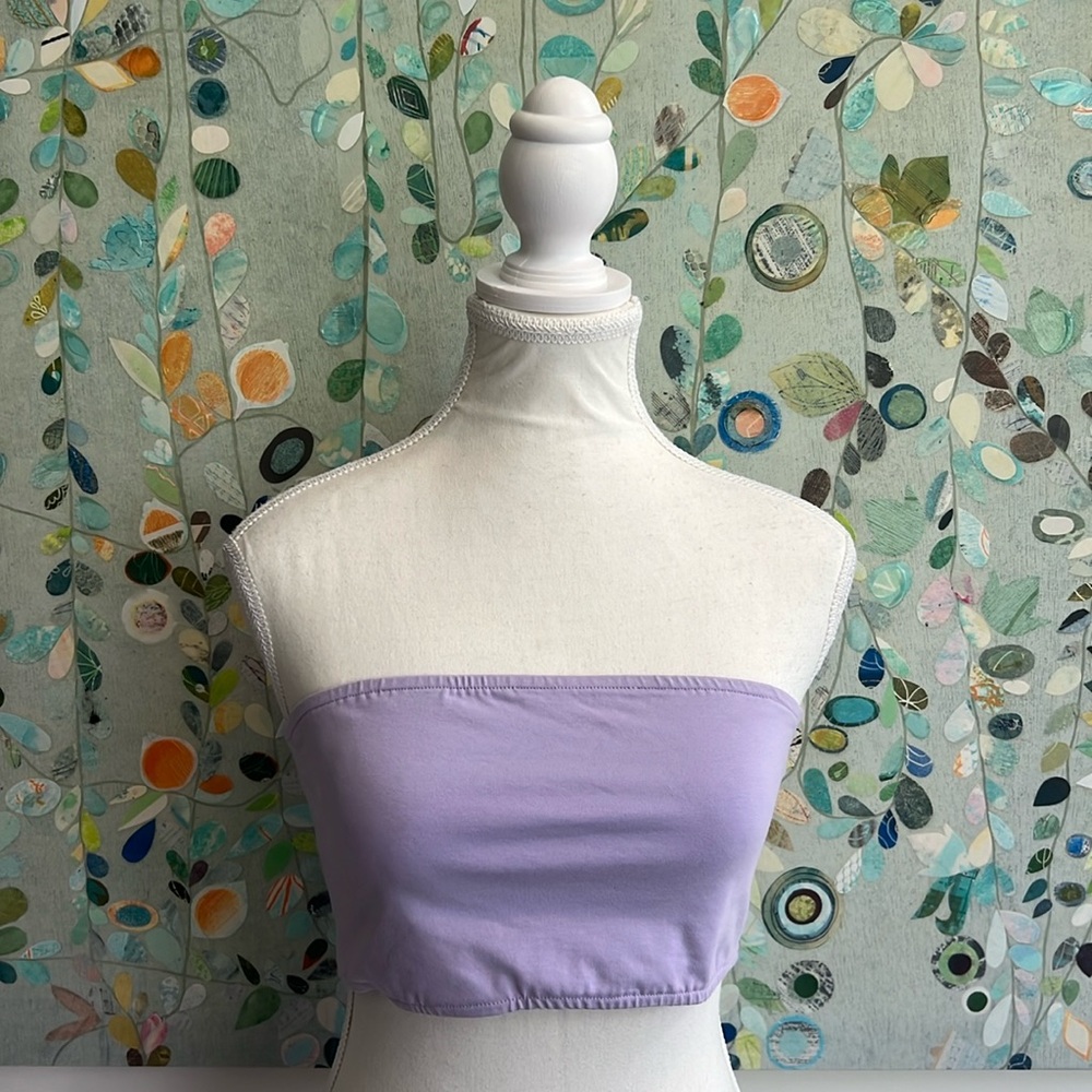 NWT Superdown Revolve Tube Cop Top Cotton Spandex Purple Women's‎ Size Medium